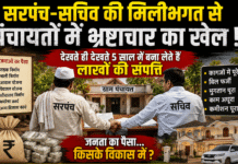 सरपंच-सचिव की मिलीभगत से पंचायतों में भ्रष्टाचार का खेल, पांच साल में खड़ी कर लेते हैं लाखों की संपत्ति